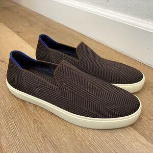 Rothy’s The Original Sneakers Slip On Brown Herringbone Womens Shoes Size 10